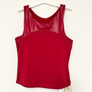Fabletics Vibrant Red Girls Active Tank Holly Berry/Holly Berry Shine size 10/12